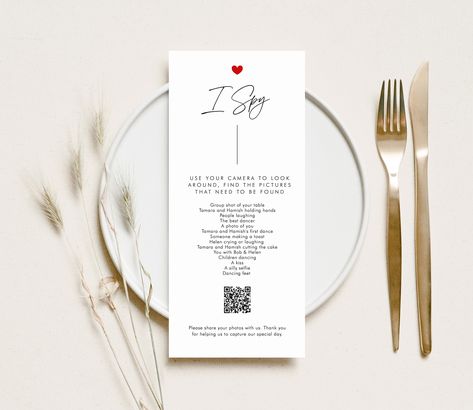 Wedding Game, Photo Sharing App, Modern Heart, Wedding Games, Game Card, I Spy, Wedding Album, Online Printing Services, Paper Template