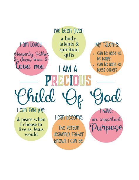 God Says I Am For Kids, I Am A Child Of God Printable Free, I Am A Child Of God Craft, I Am A Child Of God, God Made Me Special, Primary Activity Ideas, Primary Activity Days, Bridge Kids, Primary Activity