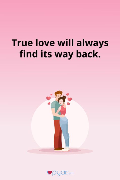 True love will always find its way back. #pyar #dating #truelove True Love Will Always Find A Way, True Love Always Finds Its Way Back, Positive Books, Cosmetics Bag, Find A Way, Love Always, Love Languages, Morning Quotes, Good Morning Quotes