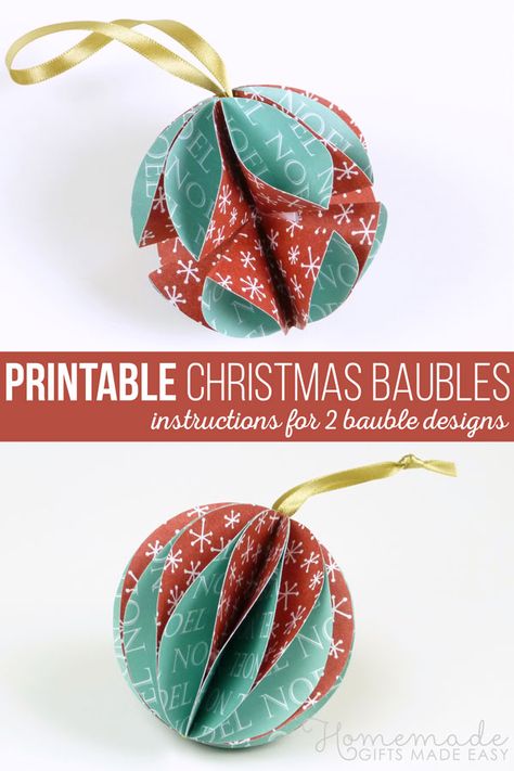 Easy to Make Christmas Ornaments Easy To Make Christmas Ornaments, Paper Ornaments Diy, Tutorial Origami, Paper Christmas Ornaments, Paper Christmas Decorations, Folding Origami, Homemade Christmas Decorations, Christmas Origami, Paper Ornaments