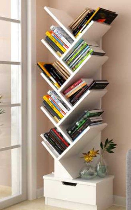 Book Shelf Ideas For Small Room, Book Rack Design Bookshelves, Tv Unit With Book Shelf, Ideas Para Libreros, Book Rack Ideas, Libreros Aesthetic, Study Room Design Ideas, Book Rack Design, Beautiful Bookshelf