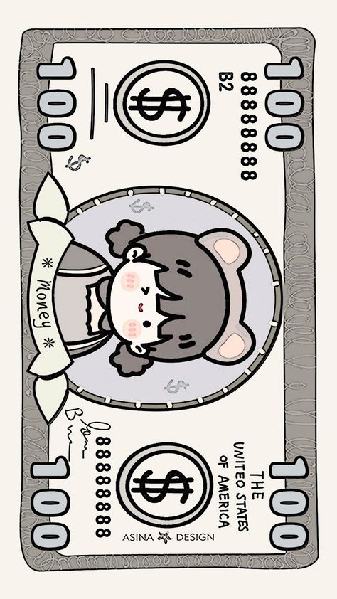 Cr : @ncndr On Pin How To Draw Money, Money Cartoon Art, Cute Sketchbooks, Money Drawing, Money Stickers, Iphone Dynamic Wallpaper, Hello Kitty Crafts, Paper Toys Template, Hello Kitty Coloring