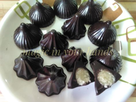 Ganesh chaturthi special..Easy Stuffed chocolate Modak recipe with just 3 ingredients..with mould and without mould too Chocolate Modak Recipe, Chocolate Modak, Ganesh Chaturthi Special, Modak Recipe, Indian Desserts, Chocolate Packaging, Ganesh Chaturthi, Homemade Chocolate, How To Make Chocolate