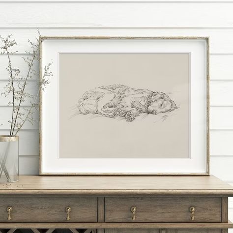 Golden Retriever Print, Golden Retriever Nursery Theme, Golden Retriever Sketch, Retriever Drawing, Golden Retriever Drawing, Golden Retriever Art, Golden Retriever Gifts, Dog Prints, Drawing Dog