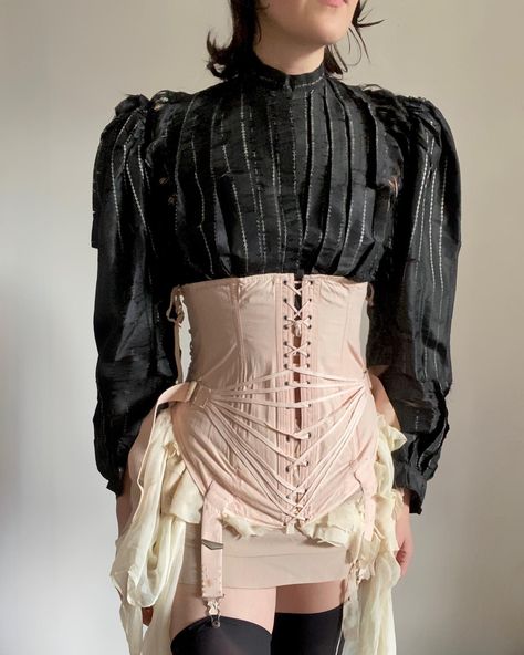 oreads vintage | SOLD beautiful vintage girdle fan corset 🕸 fits any sizes s-m-l as it is laced in the back (front at the photo) and sides. lots of boning, … | Instagram Witch Robes, Contemporary Baroque, Vintage Girdle, Fashion Things, Vintage Corset, Aesthetic Outfit Ideas, Family Jewels, Mood Board Fashion, Art Clothes