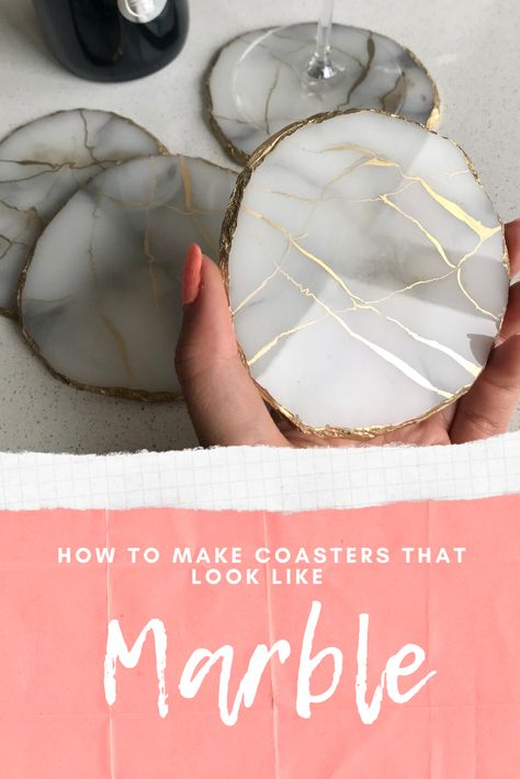 Step by step video tutorial on how to create a marble effect in your agate-style resin coasters Resin Marble Effect Tutorial, Diy Resin Coasters Tutorial, Resin Coaster Tutorial, Resin Tutorial Videos, Resin Marble Effect, Resin Coasters Ideas, Resin Art Coasters, Diy Resin Coasters, Gift Wrapping Tutorial