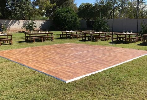 Outdoor Wedding Flooring, Wood Dance Floor Wedding, Diy Dance Floor Cheap, Grass Dance Floor, Pallet Dance Floor, Temporary Dance Floor, Dance Floor Diy, Wood Dance Floor, Wooden Dance Floor