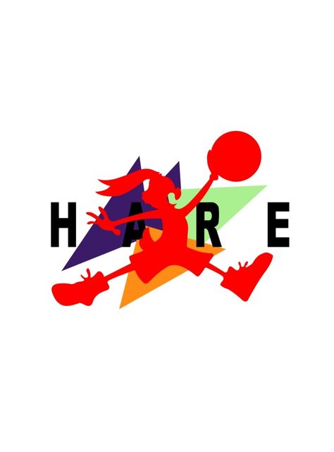 For Bugs Bunny, Space Jam and Jordan fans! Hare Jordan, Bunny Space, Cool Cartoon Drawings, Hare Print, Graffiti Text, Brand Sneakers, Shirt Graphics, Tattoo Style Drawings, Jordan 23