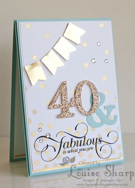 Age Birthday Cards, 40th Birthday Card, 40th Birthday Cards, 50th Birthday Cards, Bday Cards, Birthday Cards For Women, Birthday Card Ideas, Milestone Cards, Birthday Numbers