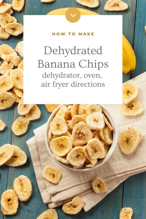 Dehydrate Bananas In Oven, Airfryer Dehydrated Recipes, How To Make Dried Bananas Chips, Dried Banana Chips Oven, How To Dehydrate Bananas In Air Fryer, How To Dry Bananas, Freeze Dried Bananas Recipes, Dried Bananas Dehydrator, Dry Banana Chips