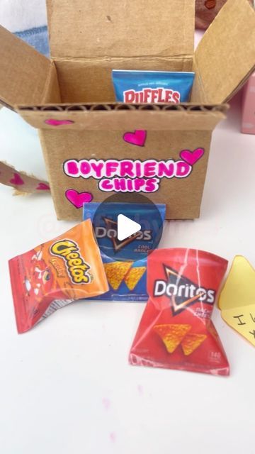 Mel on Instagram: "Because he’s my favorite snack ☺️

Since I get a lot of questions about my print outs: This one I just downloaded product photos from various websites then just cropped and resized them all ☺️ and the tape is just packaging tape! 

Brands I used: @doritos @lays @cheetos @ruffles @fritolay 

#makeagiftwithme #diy #diygift 

Per usual, my link in bio has diy gifting kits and my Amazon storefront with all the materials for this project!! 🤗 I also have a bi-weekly newsletter in my bio where I share more details about how to make these gifts!

⚠️Please ask for permission BEFORE remaking AND posting this original concept of mine and PLEASE don’t use my content for profit ⚠️ I’ve been having a lot of work stolen and used for profit lately 😞 but if you’re just making it for yo Snack Box Gift, Diy Snacks, Print Outs, Packaging Tape, Doll Food, Weekly Newsletter, Amazon Storefront, About Me Questions, Snack Box