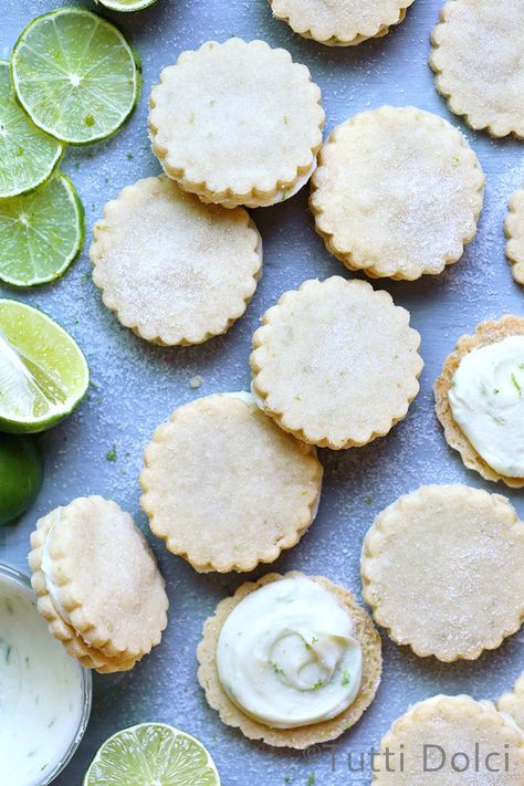 Lime Shortbread Cookies, Lime Shortbread, Sandwich Cookies Filling, Fresh Baked Cookies, Shortbread Recipes, Baking Blog, So Satisfying, Perfect Cookie, Lime Zest