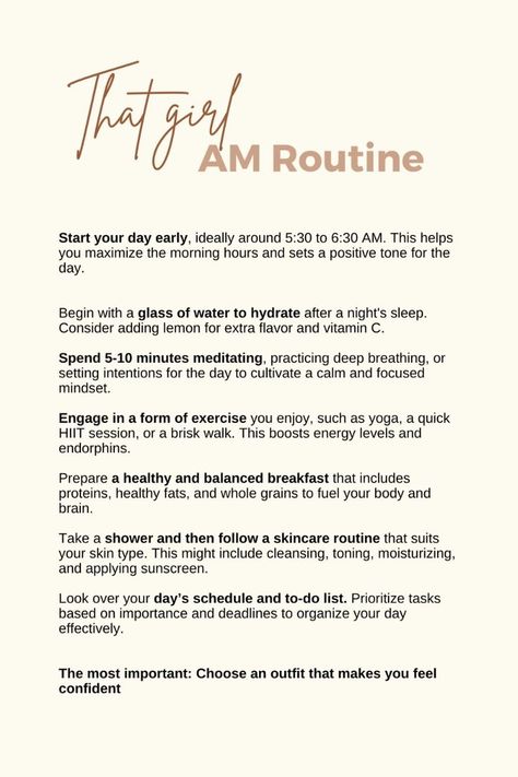 #glowuptips #beautyhacks #skincare #selfcare #transformation #makeover #beautytips #glowingskin #selflove #confidenceboost How To Start Daily Routine, Healthy Routines Daily, 5-9 Before 9-5 Routine, 2 Hour Morning Routine, Uni Morning Routine, Perfect Day Routine, Full Day Schedule, That Girl Morning Routine, That Girl Routine