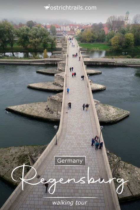 A Medieval Stone Bridge in Regensburg Medieval Towns, Viking Cruise, Christmas Markets Germany, Regensburg Germany, Germany City, Viking Cruises, Germany Photography, Cruise Trip, Norway Travel