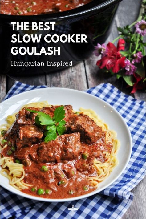 Slow Cooker Goulash Recipes, Slow Cooker Goulash, Chuck Eye Roast, Eye Roast, Amazing Slow Cooker Recipes, Hungarian Goulash, Goulash Recipe, Goulash Recipes, Easy Vegetable