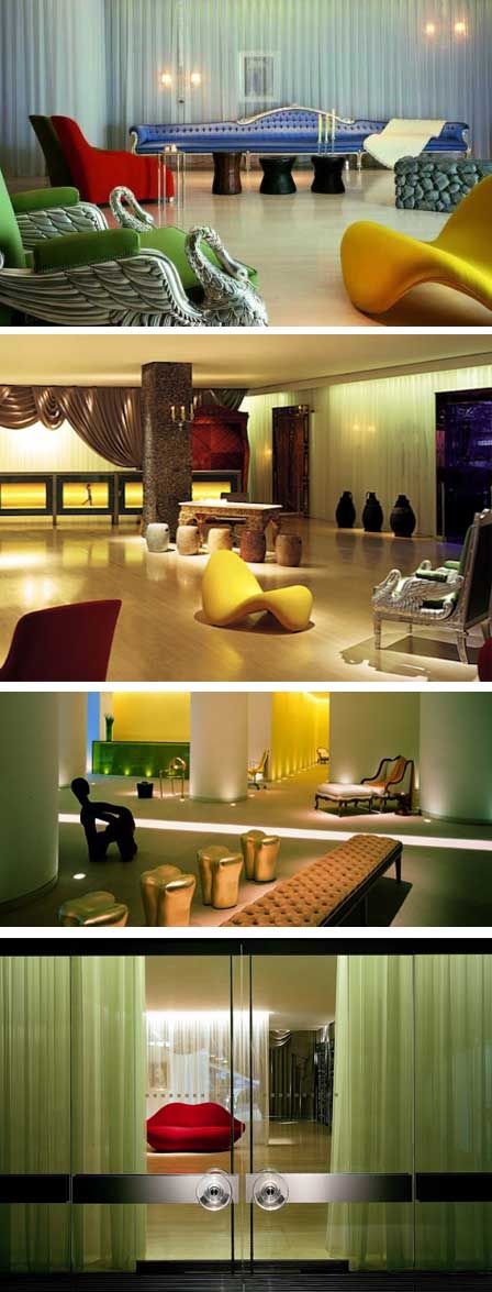 Sanderson Hotel London_wonderfully garish! Hudson Hotel, Creative Architecture, Hotel Stay, London Hotels, Postmodernism, Interior Spaces, Travel Dreams, Interior Architecture, Road Trip