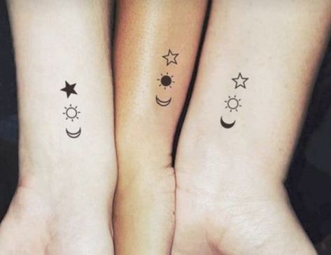 Wrist Tattoos Girls, Cousin Tattoos, Small Sister Tattoos, Matching Friend Tattoos, Tato Minimal, Tattoo Placements, Matching Best Friend Tattoos, Tattoos Infinity, Bestie Tattoo