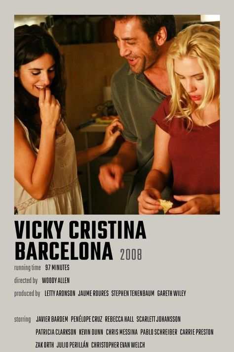 Penelope Cruz Movies, Vicky Christina Barcelona, Late Night Movies, Barcelona Aesthetic, Chris Messina, Pablo Schreiber, Vicky Cristina Barcelona, Spanish Movies, Foreign Movies