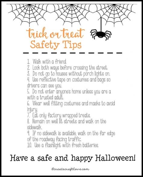 Review these Trick or Treat Safety Tips to guarantee everyone has a safe and happy Halloween! via createcraftlove.com Fall Safety Tips, Halloween Safety Activities, Kids Trick Or Treating, Trick R Treat Rules Of Halloween, Halloween Safety Tips For Kids, Halloween Pet Safety, Halloween Subway Art, Halloween Safety Tips, Halloween Safety