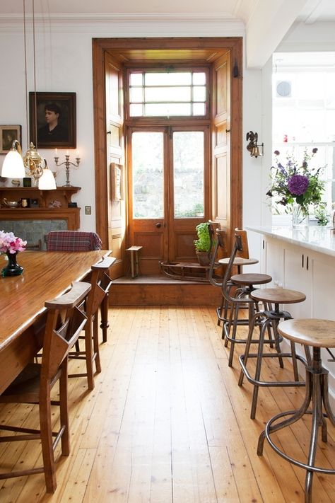 Edwardian Patio, 1910 House Interior, Edwardian House Interior, Edwardian House Renovation, Kitchen Patio Doors, 1910 House, Edwardian Kitchen, Grainne Morton, Edwardian Home