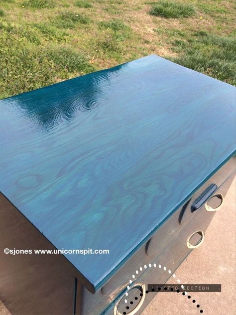 Unicorn Spit Stain, Refurbishing Furniture, Minimalist Dekor, Blue Thunder, Unicorn Spit, Interior Design Minimalist, Wood Table Design, Bachelor Pad, Gel Stain