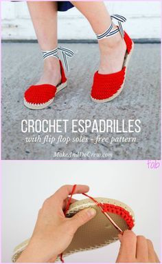 Crochet Espadrilles Flip Flop Shoes Free Pattern Crochet Espadrilles, Mk Shoes, Sandals Patterns, Espadrilles Shoes, Shoes Free, Crochet Sandals, Latest Shoe Trends, Crochet Shoes, Flip Flop Shoes