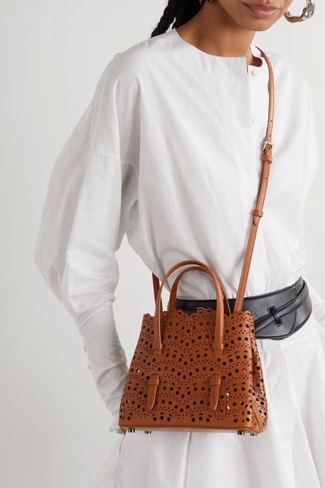 Alaia Mina, Alaia Bag, Bag Closet, Bags Inspiration, Dream Bag, Real Leather Bags, Laser Cut Leather, It Bags, Fancy Things