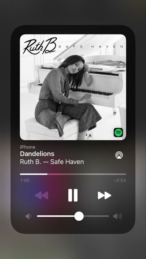 Spotify Screenshot, Ruth B, Iphone Music, Music Poster Ideas, Love Songs Playlist, My Love Song, Music Collage, Music Album Covers, Good Music Quotes