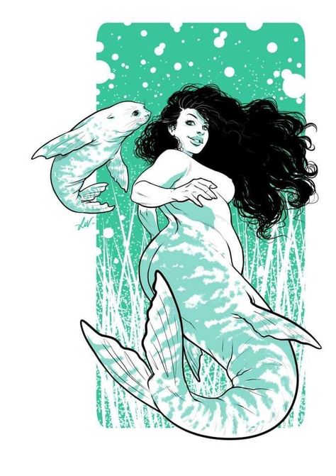 Fat Mermaid, Tattoo Mermaid, Mermaid Drawings, Mermaid Tattoo, Mermaid Tattoos, Mermaids And Mermen, Desenho Tattoo, Beautiful Mermaids, Poses References