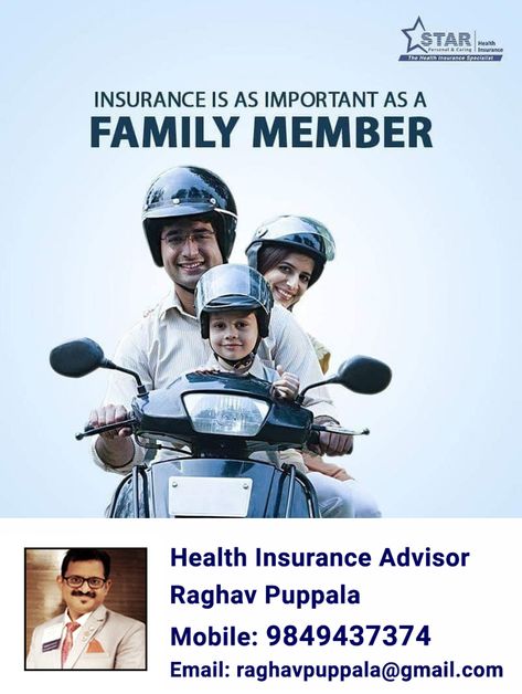 Insurance is as Important as a Family Member. Star Health insurance for more details Call:9849437374 Star Health Insurance Advertising, Star Health Insurance Quotes, Health Insurance Advertising, Star Health Insurance, Insurance Advertising, Krishna Art, Health Insurance, Business Quotes, Family Members