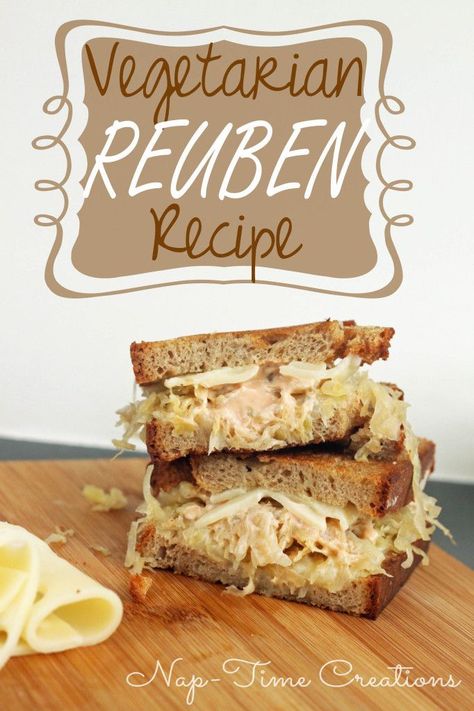 Vegetarian Reuben, Midnight Food, Reuben Recipe, Reuben Sandwich Recipe, Reuben Sandwiches, Sandwich Vegetarian, Yummy Sandwiches, St Patties, Reuben Sandwich