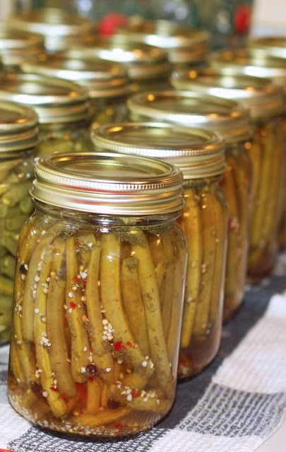 Cooking With Mary and Friends: Bloody Mary Beans Pickled Green Bean Recipes, Pickled Vegetables Recipe, Pickled Green Beans, Pickled Asparagus, Dilly Beans, Canning Vegetables, Refrigerator Pickles, Pickled Veggies, Pickled Vegetables