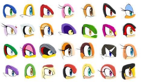 -STH Eyes Colour- by https://biko97.deviantart.com on @DeviantArt Sonic Eyes Reference, Sonic Eyes, Sonic Hairstyles, How To Draw Sonic, Sonic Heroes, Sonic Fan Characters, Sonic Franchise, Sonic Boom, Sonic And Shadow