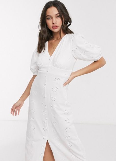 Proof That Puff Sleeves Are Back and Chicer Than Ever Cheap Summer Dresses, Daytime Dresses, Design Square, Prairie Dress, Boho Maxi, Maxi Dress With Sleeves, White Maxi Dresses, Cheap Dresses, Tea Dress