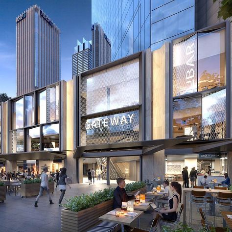 Gateway Creates Fresh New Frontage for Circular Quay Woods Bagot, Mall Facade, Shopping Mall Design, Shopping Mall Architecture, Retail Facade, Retail Architecture, Shop Facade, Storefront Design, Mall Design