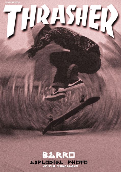 Thrasher Skate, Poster Magazine, Skateboard Aesthetic, Thrasher Magazine, Vintage Poster Design, Old Magazines, Vintage Poster Art, Room Posters, Cool Posters