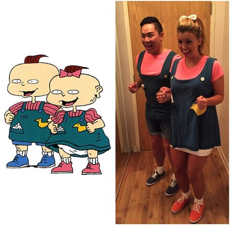 Phil & Lil Rugrats Halloween costumes! Phil And Lil Rugrats Costume, Phil And Lil Costume, Phil And Lil Rugrats, Lil Rugrats, Rugrats Costume, Rugrats Characters, Sibling Halloween Costumes, Spooky Halloween Costumes, Homecoming Week