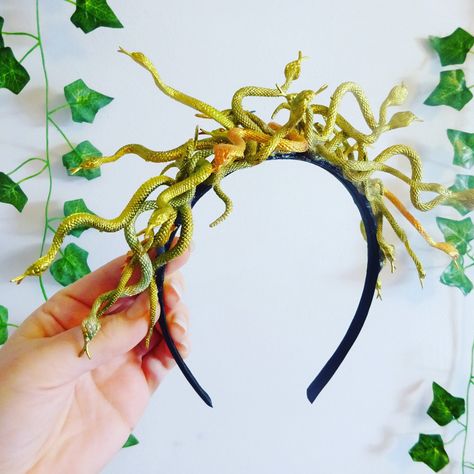 Excited to share this item from my #etsy shop: Medusa Costume Snake Crown Gold Medusa Headpiece Headband Costume Accessories Medusa Goddess, Snake Crown, Snake Headband, Greek Medusa, Costume Headbands, Medusa Headpiece, Fox Headband, Goddess Twist, Medusa Snake