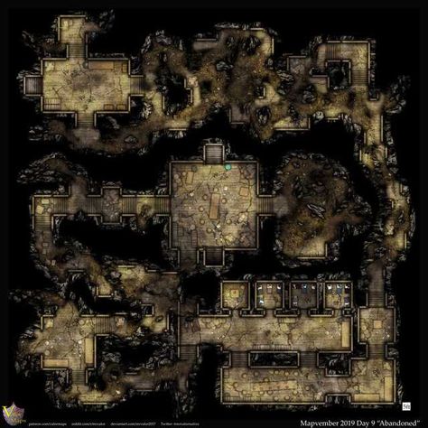 Mapvember Day 9: Abandoned - Imgur Underwater City Battlemap, Underwater Dungeon Map, Underwater Dungeon, 5e Maps, Thieves Guild, Sunken City, Dnd World Map, Fantasy World Map, Tabletop Rpg Maps