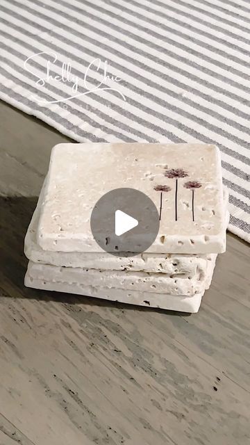 Michelle McRae on Instagram: "Details👇🏽

If you are looking for an easy DIY, these travertine coasters are the project for you. I used a 12” x 12” floor tile and a few of my daughter’s temporary tattoos and I made 2 sets of coasters. These would make gorgeous housewarming, Mother’s Day or Teacher Appreciation gifts. This set was for my mama!

COMMENT “travertine coasters” if you need details or supply links, and I’ll message you everything!" Travertine Coasters, Arty Ideas, Diy Christmas Presents, Homemade Food Gifts, Interesting Products, Adult Crafts, Toddler Learning Activities, Mothers Day Presents, Homemade Food