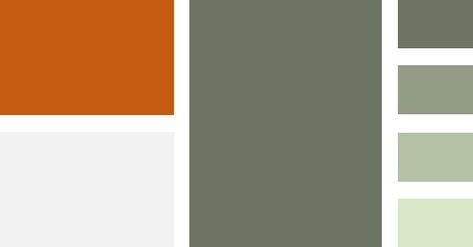 Colour scheme for bedroom - Burnt Orange Olive/Dark Sage (+lighter colours in same spectrum) Off-white/light grey Burned Orange Bedroom, Burnt Orange Comforter, Burnt Orange Bedroom, Orange Comforter, Grey Cupboards, Sage Green Living Room, Cream Bedrooms, Green Laundry, Orange Door