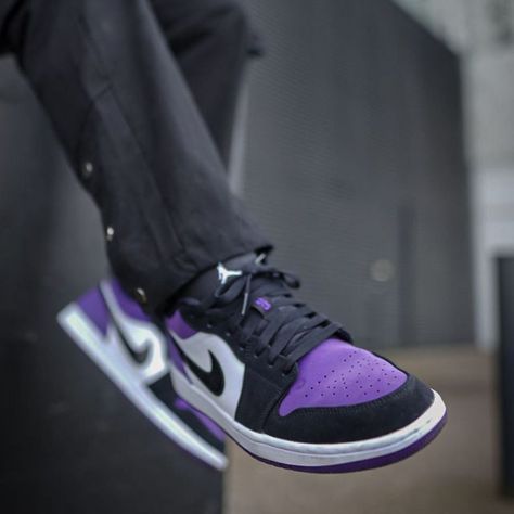 Jordan 1 Low Court Purple Outfit, Purple Jordans Outfit, Court Purple Jordan 1, Nike Men Outfit, Purple Jordans, Air Jordan 1 Low Court Purple, Jordan 1 Low Purple, Jordan 1 Low Court Purple, Nike Air Force Low