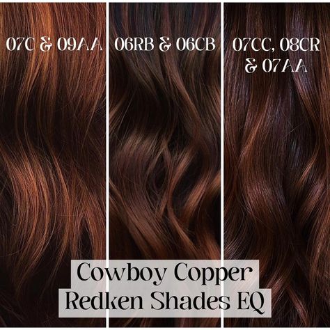 🤠 What is "Cowboy Copper?" ⬇️... - BehindTheChair.com Different Shades Of Red Hair, Red Hair Formulas, Red Brown Hair Color, Copper Brown Hair, Cowboy Copper, Mahogany Hair, Redken Hair Color, Shades Of Red Hair, Brown Hair Shades