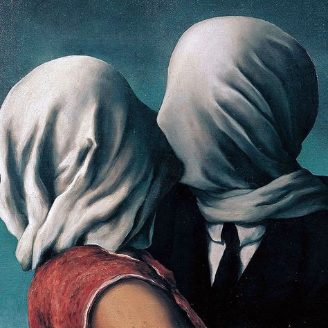 René Magritte Rene Magritte The Lovers, René François Ghislain Magritte, Rene Magritte Art, Magritte Paintings, Magritte Art, Romantic Artwork, René Magritte, Rene Magritte, The Lovers