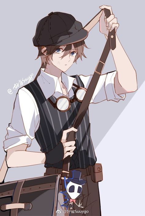 Steampunk Boy, Steampunk Male, Steampunk Character, Boy Character, Identity V, Identity Art, Character Design Male, 영감을 주는 캐릭터, Anime Drawings Boy