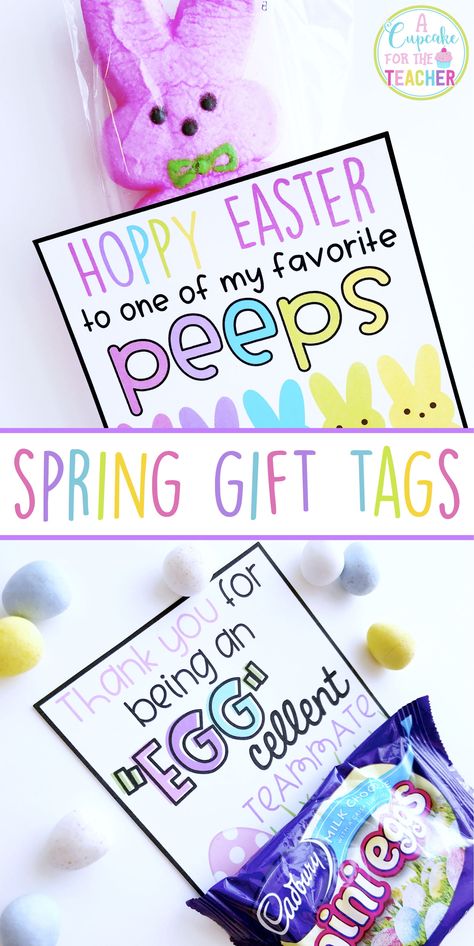 Easter Gift Ideas For Employees, Spring Coworker Gifts, Spring Teacher Appreciation Gifts, Easter Thank You, Easter Staff Appreciation Ideas, Staff Easter Gifts, Spring Employee Appreciation Ideas, Employee Easter Gifts, Easter Ideas For Staff