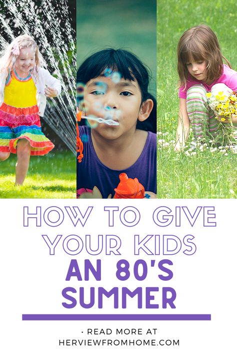 Tired of screen time and elearning? Here's how to give your kids an 80's summer you all will remember! 90s Summer Activities, 80s Activities, Summer Activities For Kids On Hot Days, 90s Summer Kids Activities, Screen Free Summer, Keeping Teens Busy During Summer, Keep Kids Busy During Summer, Fun Dip, Tantrums Toddler