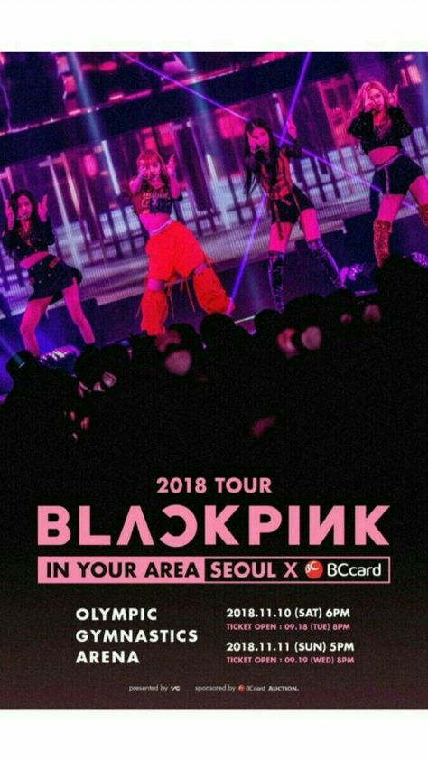 In Your Area Tour, Blackpink In Your Area, Tour Poster, Tokyo Dome, Full Show, Tour Posters, Taipei, Kuala Lumpur, Yg Entertainment