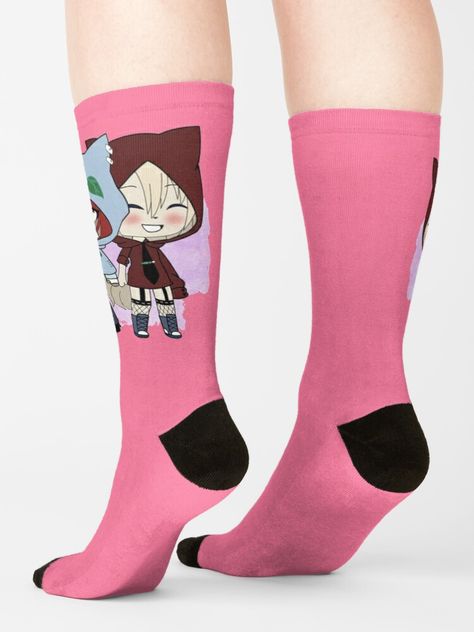 "Gacha Life Couple - Koko-chan and Yu-kun" Socks by uwu-kitty | Redbubble Goofy Clothes, Gacha Life Couple, Silly Mf, Gacha Cringe, Silly Photos, Get Off Me, I Want To Cry, Hashtag Relatable, Pinterest Ads