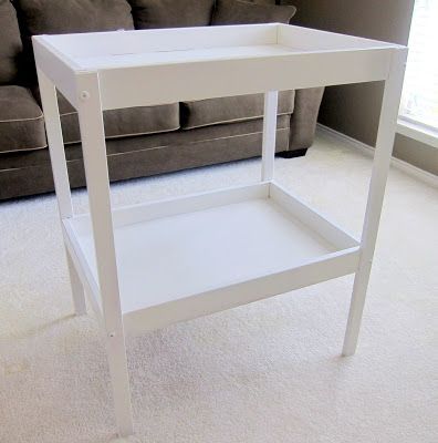 Enjoyer of Grace: IKEA SNIGLAR CHANGING TABLE MAKEOVER Sniglar Changing Table, Ikea Changing Table, Diy Changing Table, Small Storage Shelves, Small Tv Stand, Headboard Projects, Ikea Desk Hack, Bedroom Hacks, Ikea Hack Ideas